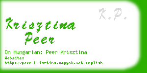 krisztina peer business card